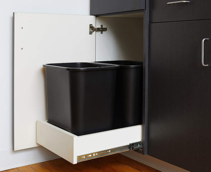 United Solutions - Papelera de basura de 7 galones / 28 cuartos de galón para ahorrar espacio, se adapta debajo del computadora y espacios pequeños y estrechos en comerciales, cocina, oficina en casa