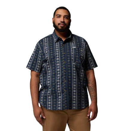 Columbia Rapid Rivers - Camisa de Manga Corta Estampada Camisa de Senderismo para Hombre