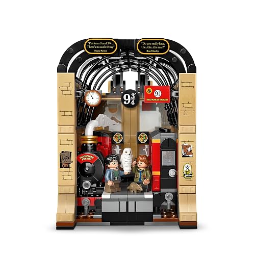 LEGO Harry Potter Rincón Entre Libros: Expreso de Hogwarts Mágico Juguete, Sujetalibros Construible, Adorno Personalizable, Divertido Set Coleccionable, Regalo para Niños 76450