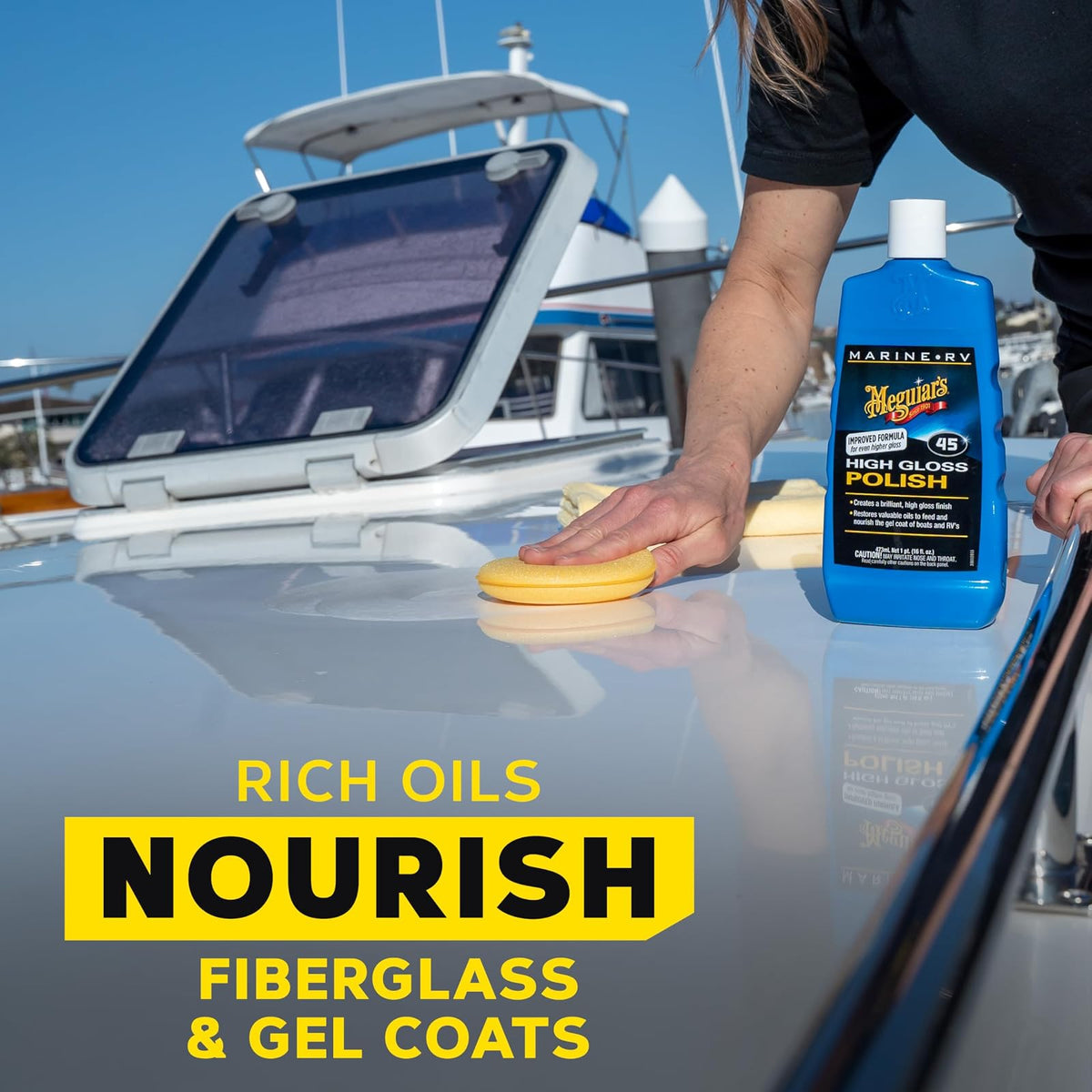 Meguiar's Marine/RV Pulidor y Potenciador del Brillo M4516, 16 Onzas | Botella
