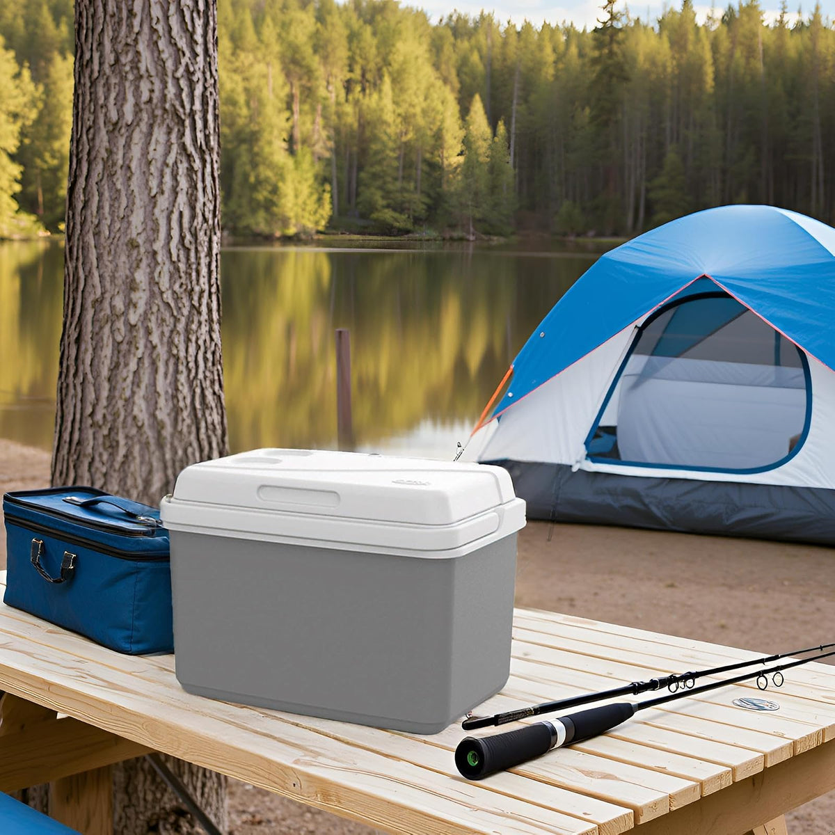Estra Hielera Rígida 10L Portátil | Trabajo, Deporte y Picnic | 24.7x35.1x25.8 cm (10.5 QT), libre de BPA, hasta 12 latas, manija ergonómica