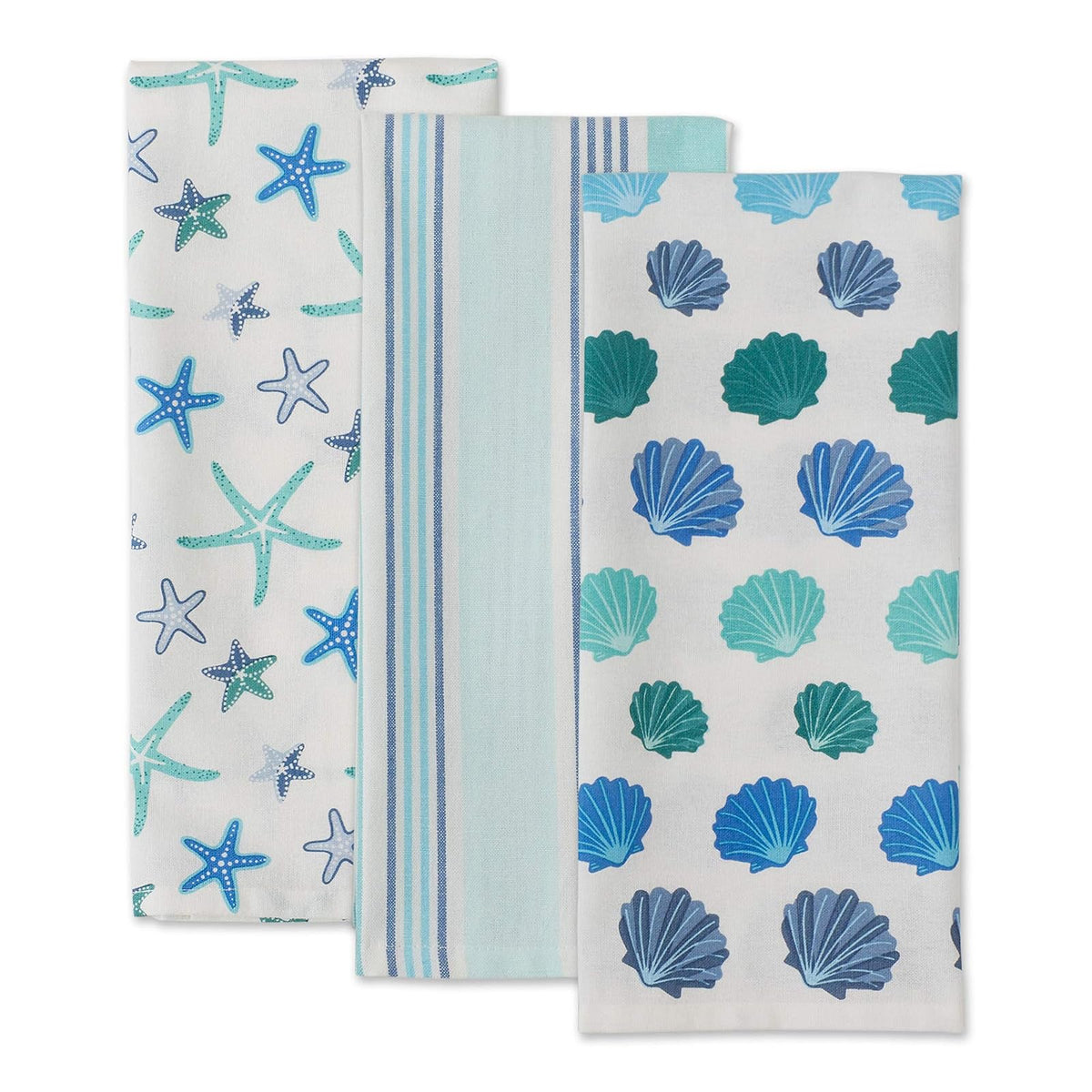 DII Fouta Beach House Vibes Collection - Juego de Ropa de Cocina, Juego de paños de Cocina, Peine de Playa, 3 Piezas
