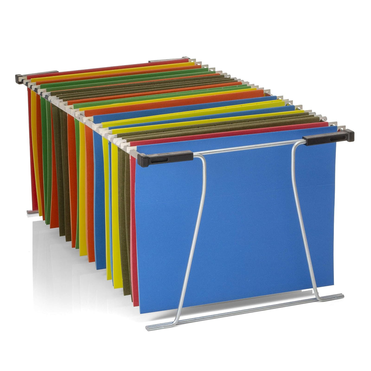 Officemate Marco de archivo universal para colgar, tamaño carta y legal, rieles de 24 a 27, acero, 1 juego (91966)