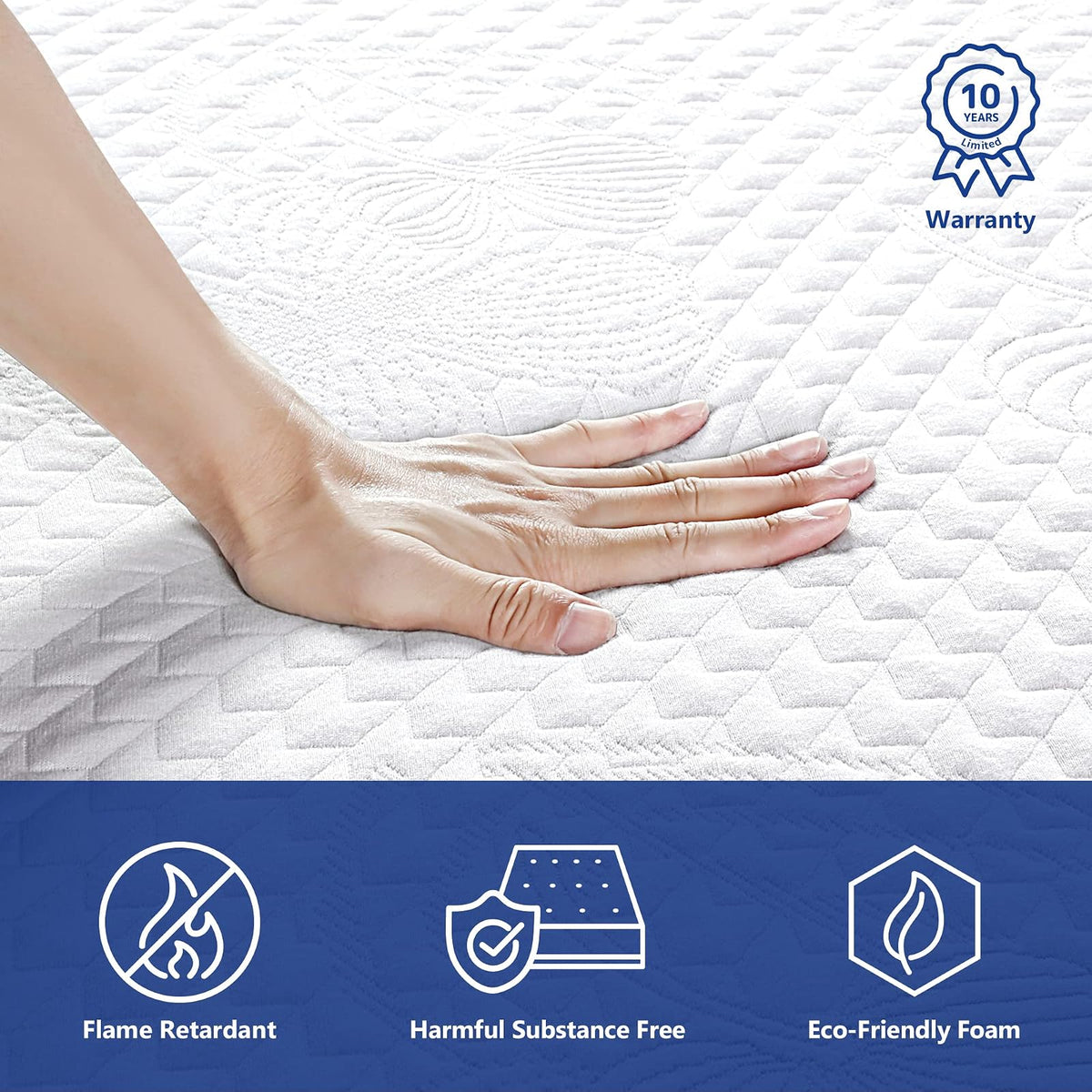 Olee Sleep 5 Inch Gel Adaptive Comfort Memory Foam Mattress 05FM04 (Twin)