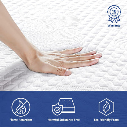 Olee Sleep 5 Inch Gel Adaptive Comfort Memory Foam Mattress 05FM04 (Twin)