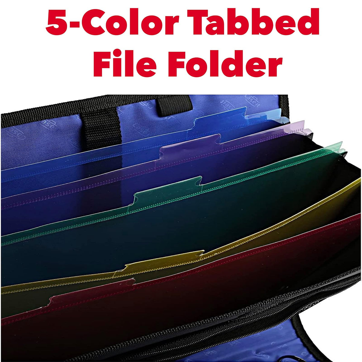 Case-it - Carpeta de apertura de velcro con pestaña abierta – juntas tóricas de 2 pulgadas – Carpeta de archivos expandible de 5 colores – Múltiples bolsillos – Capacidad de 400 hojas – Azul S-826-A