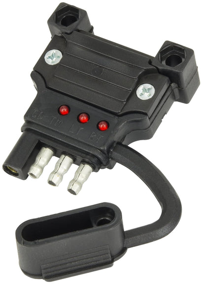 Hopkins Towing Solutions 48192 Endurance Quick Fix - Conector Plano Lateral de Remolque 4 Unidades, Color Negro