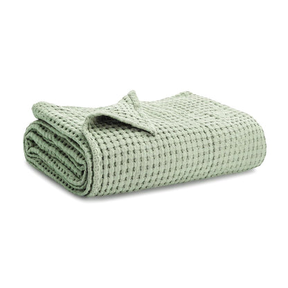 Comfy Cubs Manta para Bebé Tejido Waffle, 102 x 102 cm - Salvia - 102 x 102cm - Bebé