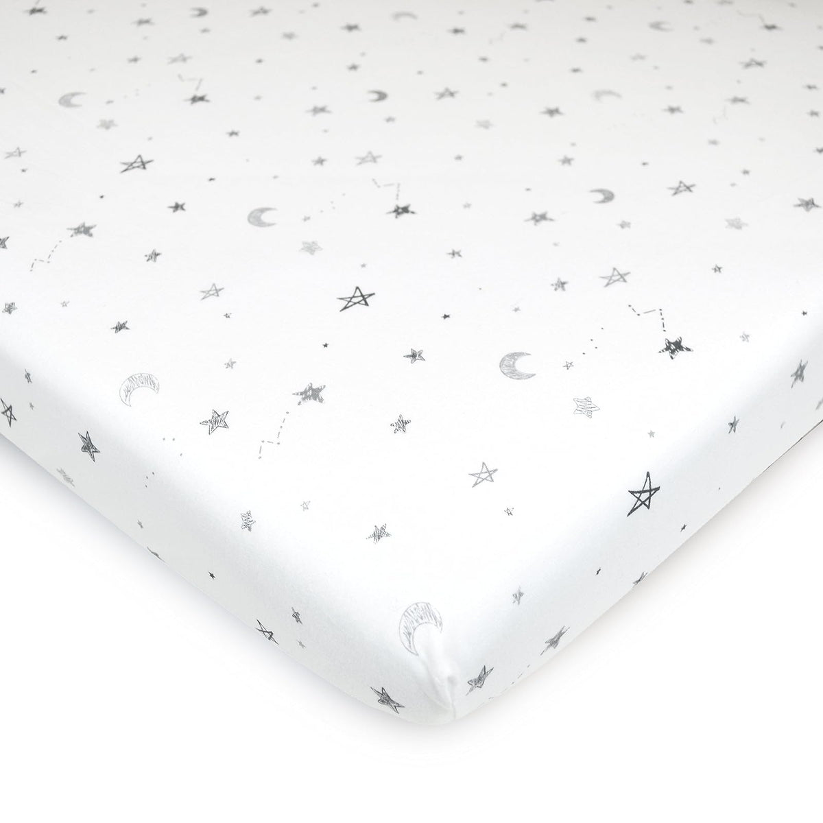 TL Care - Paquete de 2 sábanas Ajustables 100% algodón Natural y sábanas de Juego de 39 x 27 Pulgadas, Suaves y Transpirables, Paquete N Play Sábanas para niños y niñas