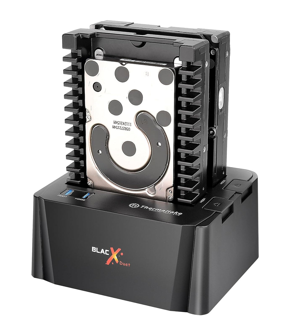 Thermaltake BlacX Duet 2.5"/3.5" SATA I/II/III USB 3.0 Estación de Acoplamiento para Disco Duro Externo ST0014U-D, Negro