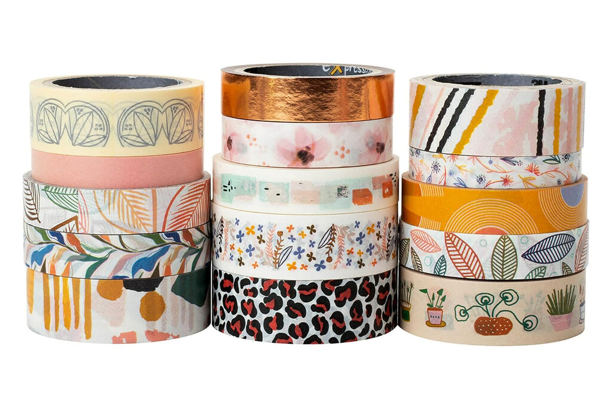 Scotch Washi - Cinta de diseño caprichoso, 15 rollos, ideal para diario de balas, álbumes de recortes y decoración de bricolaje (C1017-15-P5)