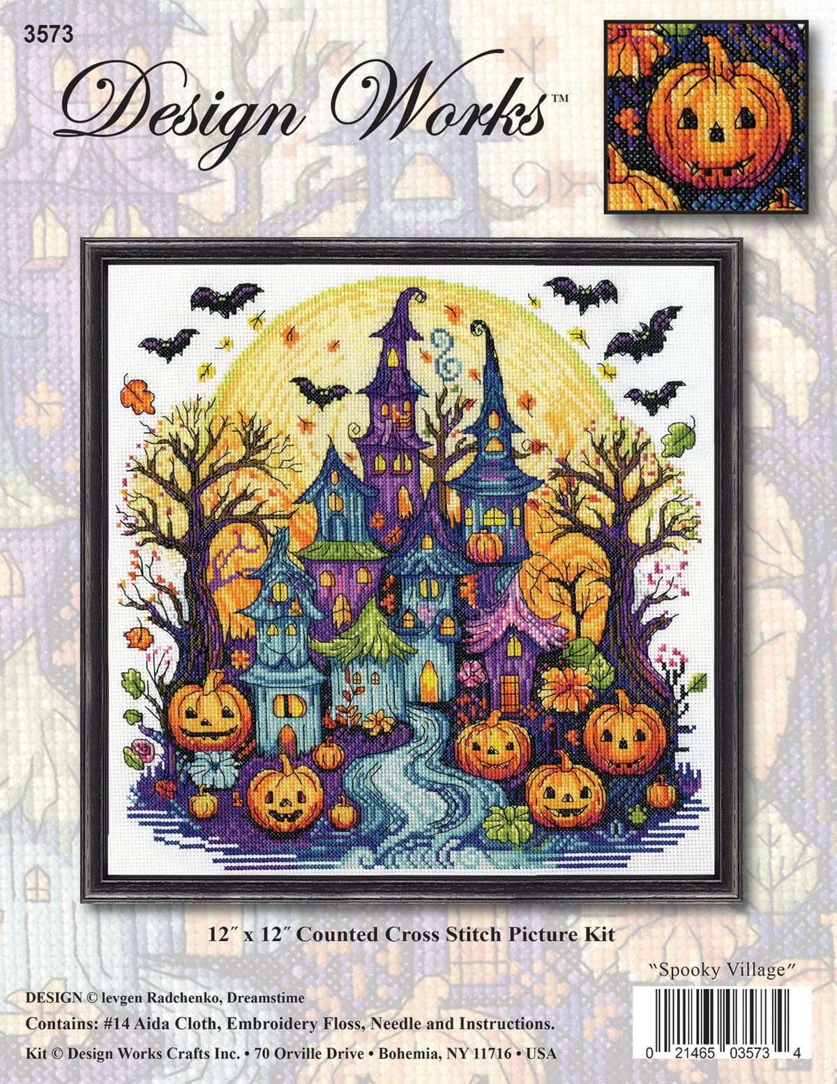 Design Works Crafts Inc. Spooky Village - Kit de punto de cruz