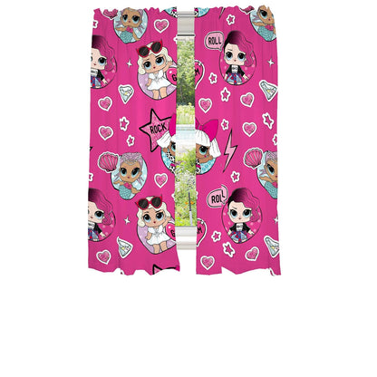 Franco Juego de Cortinas Infantiles con Personajes con Licencia - 160An x 208.3Al cm (1 Paneles) - Lol Surprise