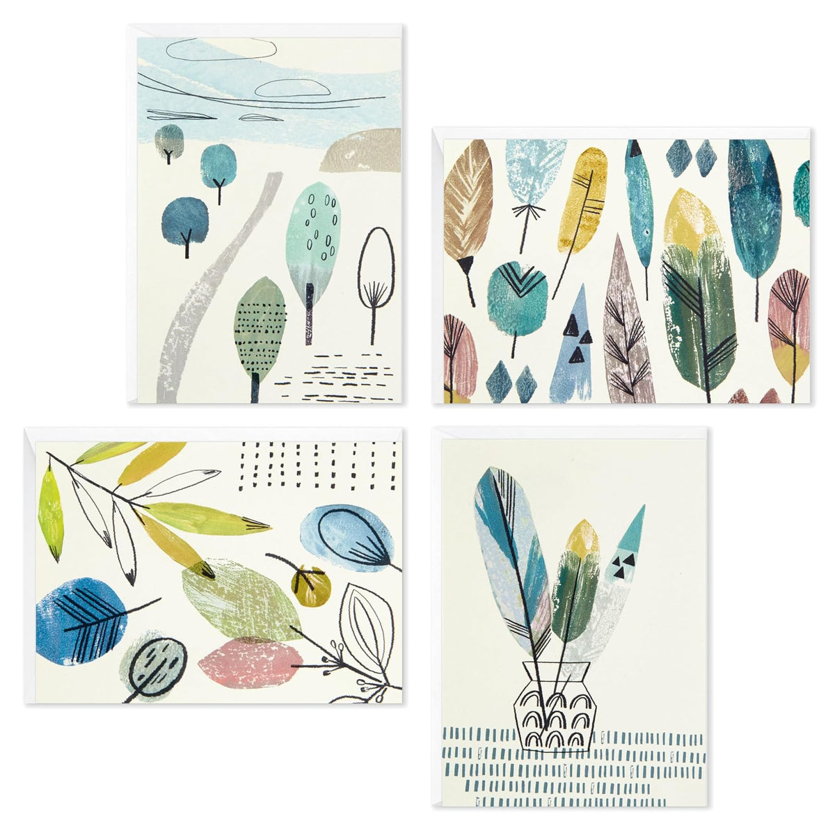 Hallmark Tarjetas de Agradecimiento Surtido Floral con Sobres, Paquete de 48 - Surtido de tarjetas en blanco