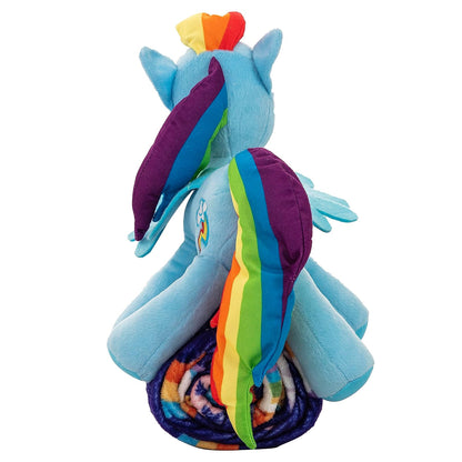Northwest Character Hugger - Juego de Manta de Almohada y Tacto de Seda, 40 x 50 Pulgadas, My Little Pony - Cute Rainbow Dash