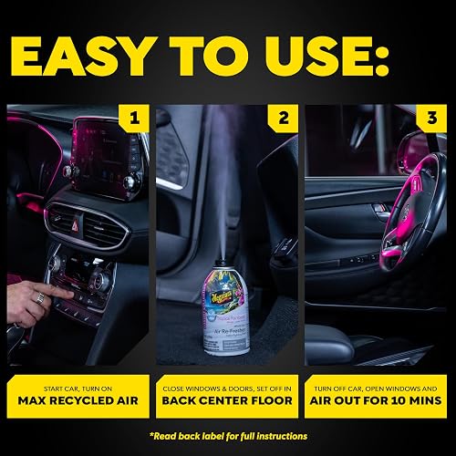 Meguiar's Car Air Refresher Nebulizador Antiolor, Aroma Tropical Rainforest, Rosa, 57 g G262602