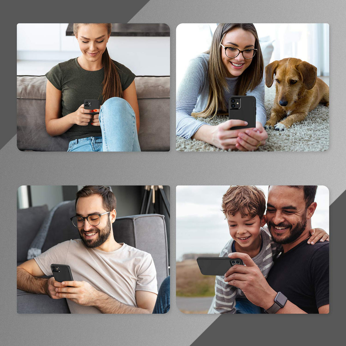 ORIbox Funda Compatible con iPhone 12 y iPhone 12 Pro, Acabado Suave al Tacto de la sensación Exterior de Silicona líquida