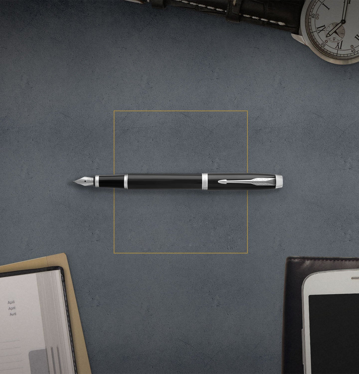 Parker IM Pluma Estilográfica, Negro (Black Chrome Trim), Punta Fina
