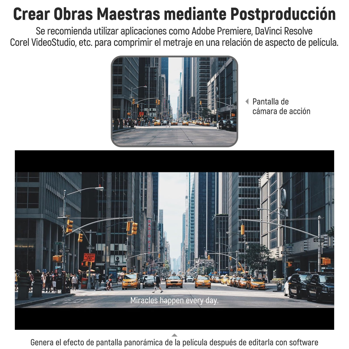 NEEWER 1.2X Lente Anamórfica Compatible con GoPro Hero 12, 11, 10 y 9 (Negro), Efecto Cinematográfico Panorámico con Destellos Azules, Lente Optica HD Multicapa Antirreflejos, LS-56