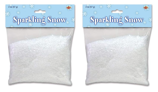 Beistle - Nieve artificial de plástico artificial para decoración y manualidades, decoración de Navidad, suministros de fiesta de invierno, color blanco