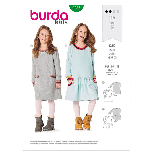 Burda Style Patrón de costura para vestidos, multicolor