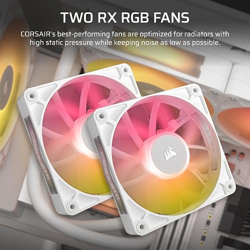 Corsair iCUE Link Titan 240 RX LCD Refrigeración Líquida de CPU – Motor de Refrigeración FlowDrive – Intel LGA 1851/1700, AMD AM5/AM4 – 2X RX120 RGB Ventiladores – iCUE Link Hub Incluido – Blanco