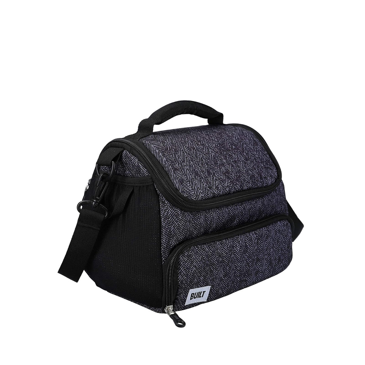Built - Bolsa de Almuerzo aislada con diseño The Professional, poliéster, Negro, 18,5 x 27 x 21 cm