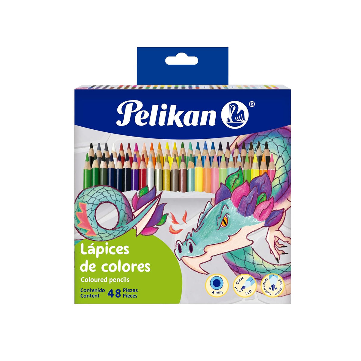 Pelikan Lápices de Colores Rendondos Surtidos con 48 Piezas