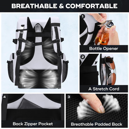Maelstrom Mochila Refrigerante, Bolsa Térmica Aislante Ligera e Impermeable para 35/50 Latas, Mantiene Calor/Frío hasta 16 Horas, Ideal para Camping y Playa (Hombres y Mujeres)