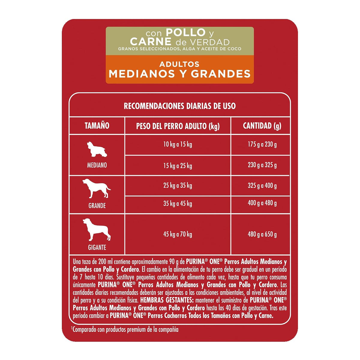 Purina One Adulto Raza Mediana y Grande Sabor Pollo y Carne 7Kg