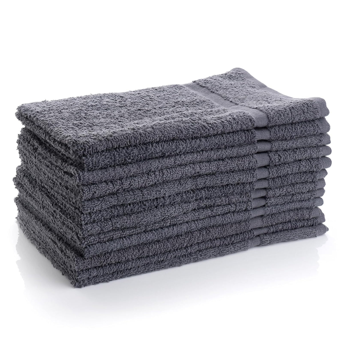 SIMPLI-MAGIC - Toallas de Mano de algodón de 16 x 27 Pulgadas (Paquete de 12) - Toallas Suaves para baño, Cocina, salón y Gimnasio (Gris)
