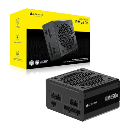 Corsair RM650e (2025) Fuente de alimentación ATX Totalmente Modular de bajo Ruido con Cable de 12 V-2 x 6 – Cumple con ATX 3.1 y PCIe 5.1, Cybenetics Gold Efficience, Condensadores con clasificación