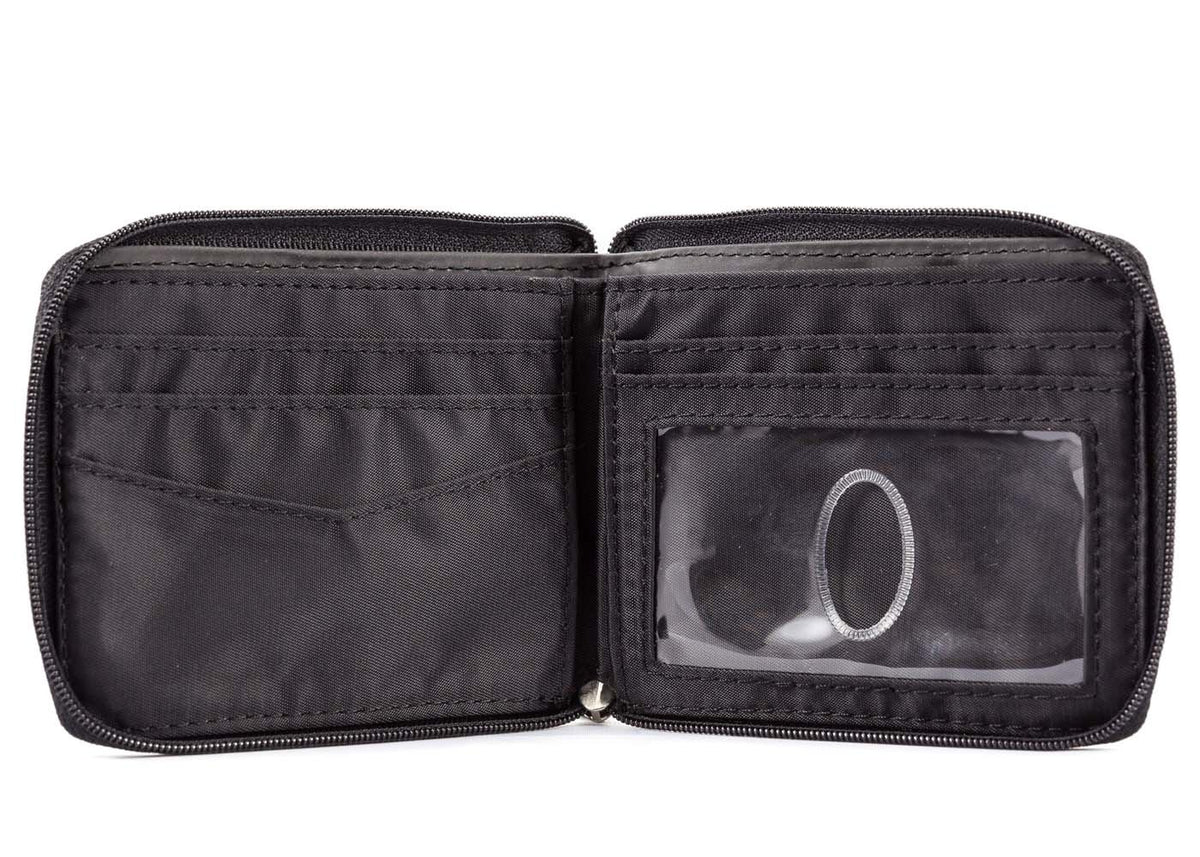 Big Skinny portafolios delgada con cierre para hombre, capacidad para hasta 25 tarjetas
