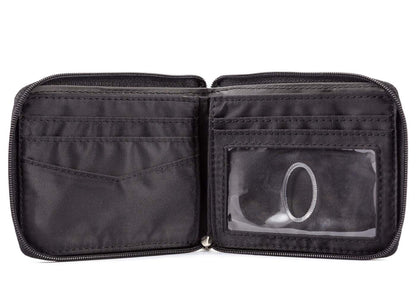 Big Skinny portafolios delgada con cierre para hombre, capacidad para hasta 25 tarjetas