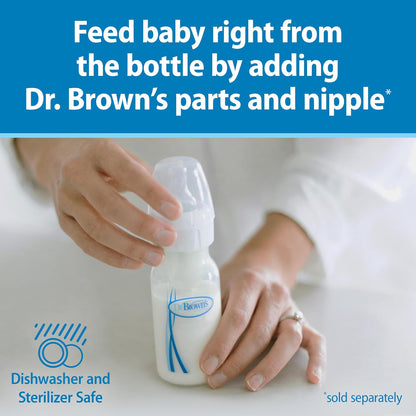 Dr. Brown's Botellas de almacenamiento y colección de leche materna, 4 onzas (paquete de 4)