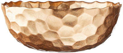 Elegance Odessa - Cuenco de cristal dorado, 22,8 cm