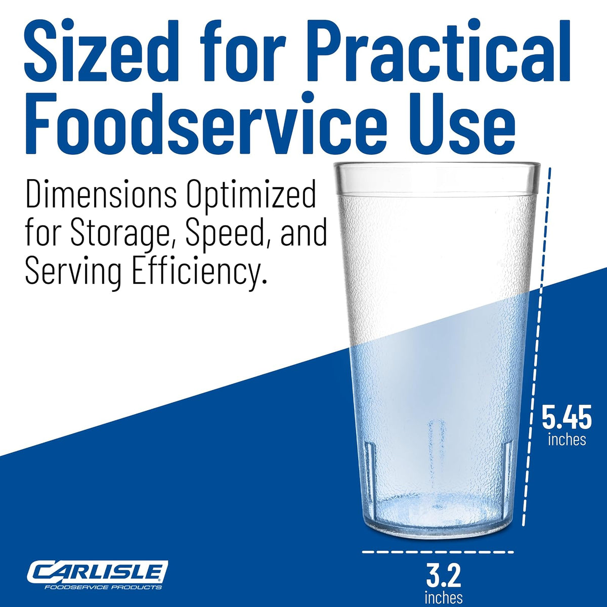 CFS Stackable™ Vaso de plástico transparente de 16 onzas (paquete de 72)