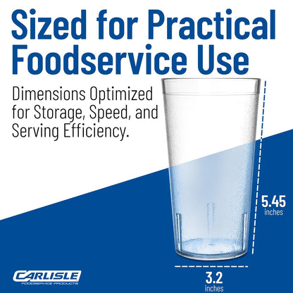 CFS Stackable™ Vaso de plástico transparente de 16 onzas (paquete de 72)