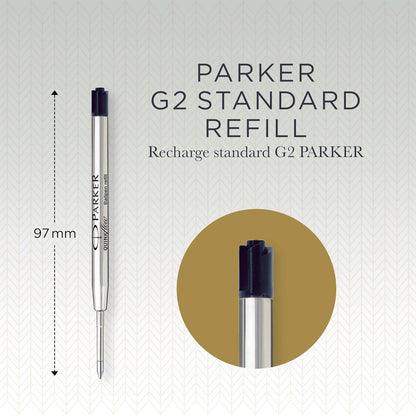 Parker QUINKflow - Recambios de tinta para bolígrafo de punta media, color negro, 3 unidades