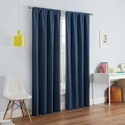 Eclipse Kendall Panel de Cortina Blackout Térmica - Azul (Mezclilla) - 107An x 160Al cm (1 Paneles)