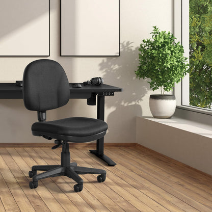 Office Star - Silla de Oficina esculpida neumática con Asiento Acolchado Grueso y Soporte Lumbar Integrado, Color Negro