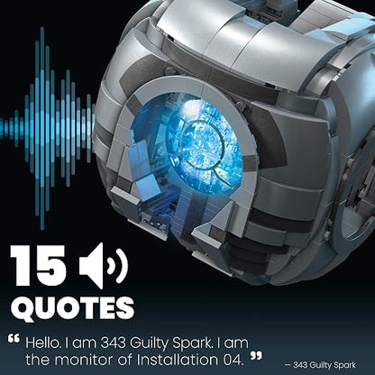 Mega Halo Model Réplica de Juguete de construcción, 343 Chispa culpable con 609 Piezas, Luces y Sonidos, Juego de construcción y exhibición para coleccionistas, Ideas de Regalo para Adultos