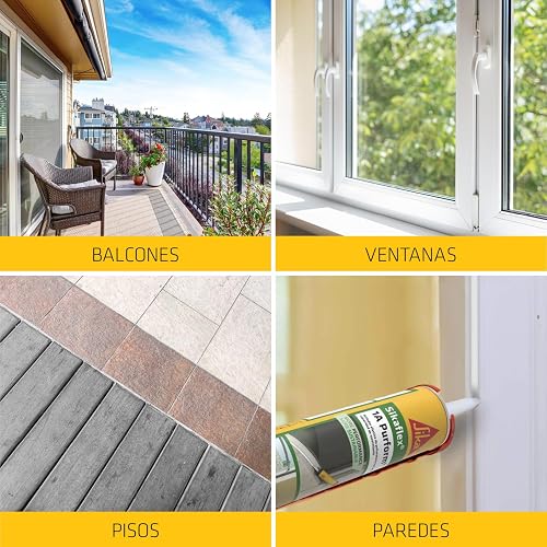 SIKA - Sikaflex 1A Purform – Sellador Elástico de Poliuretano de Alto Desempeño, Ideal para Aplicaciones con Movimiento y Conexiones Estructurales para Uso en Interiores y Exteriores. Color Blanco