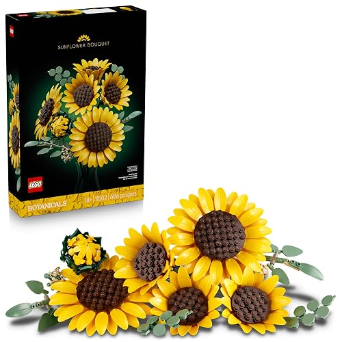 LEGO Ramo de Girasoles - Model Kit de Construcción para Adultos, Años 18+ - Flores Artificiales Decoración para Hogar - 11502