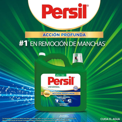 Persil Detergente Gel Universal 6.64L - 96 Cargas | Acción profunda, aroma fresco, biodegradable, toda la ropa, tecnología alemana