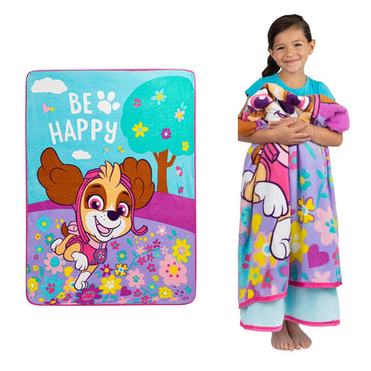 Franco Manta de Felpa Coleccionable con Personajes Licenciados - 46 in x 60 in - Paw Patrol Girls