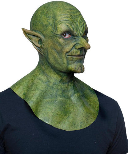 Tek'Zik, Máscara de Goblin del Bosque, Máscaras de Duendes Verde Leprechaun Ideal para Halloween y Fiestas de Disfraces