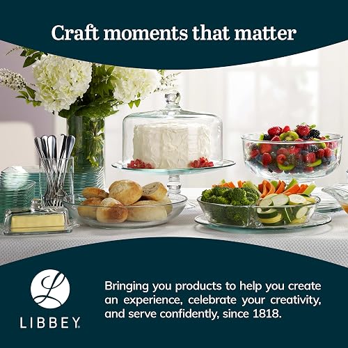 Libbey Domo Pastelero Selene de vidrio 2 piezas