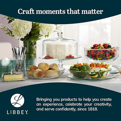 Libbey Domo Pastelero Selene de vidrio 2 piezas