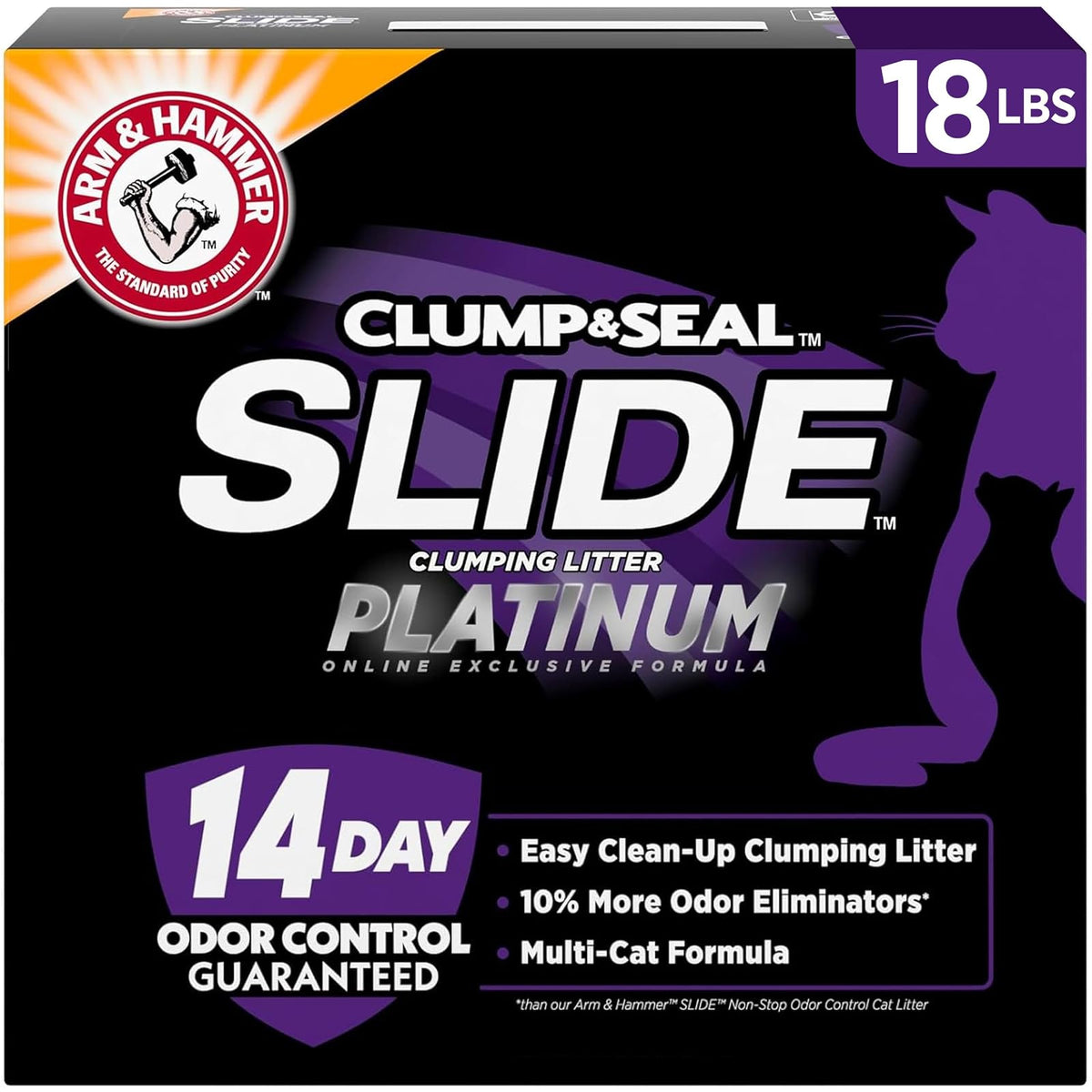 Arm & Hammer Slide Platinum - Arena para Gatos, multigato, 18 Libras